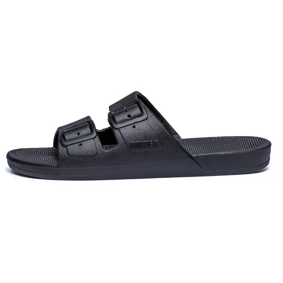 NEW Freedom Moses black slides size W 7/8 - Picture 4 of 4